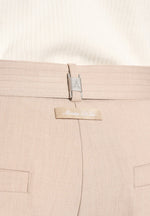 Loic - Wide Leg Tailored Pants With Belt - Beige
