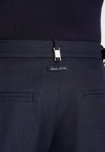 Marin - Tailored Pleated Shorts - Navy