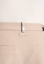 Marin - Tailored Pleated Shorts - Beige