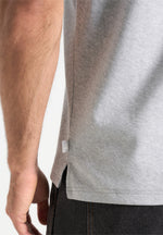 Hugo - Relaxed Fit Cotton T-Shirt With Pleat - Grey