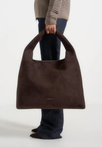 Aubin - Braided Suede Hobo Bag - Brown