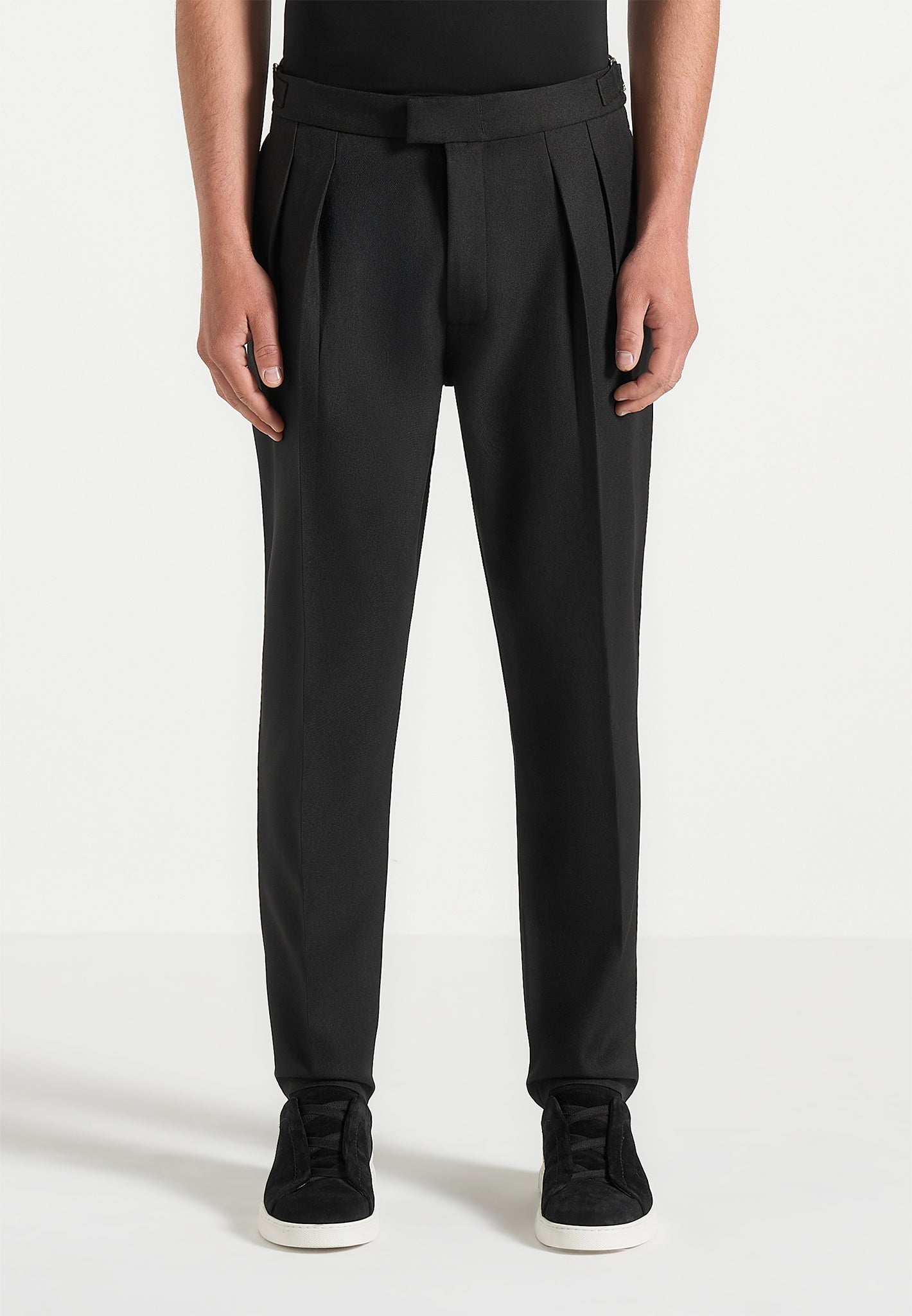 Hubert - Slim Fit Tailored Pants - Black