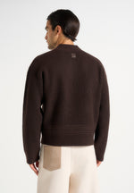 remi-v-neck-signature-knit-jumper-brown