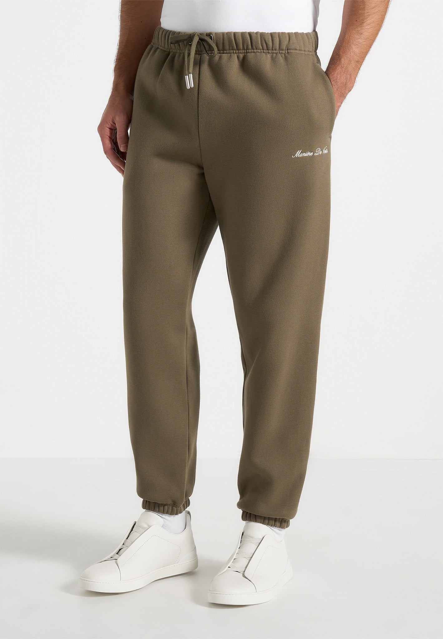Alistair - Signature Regular Fit Cuffed Joggers - Olive 