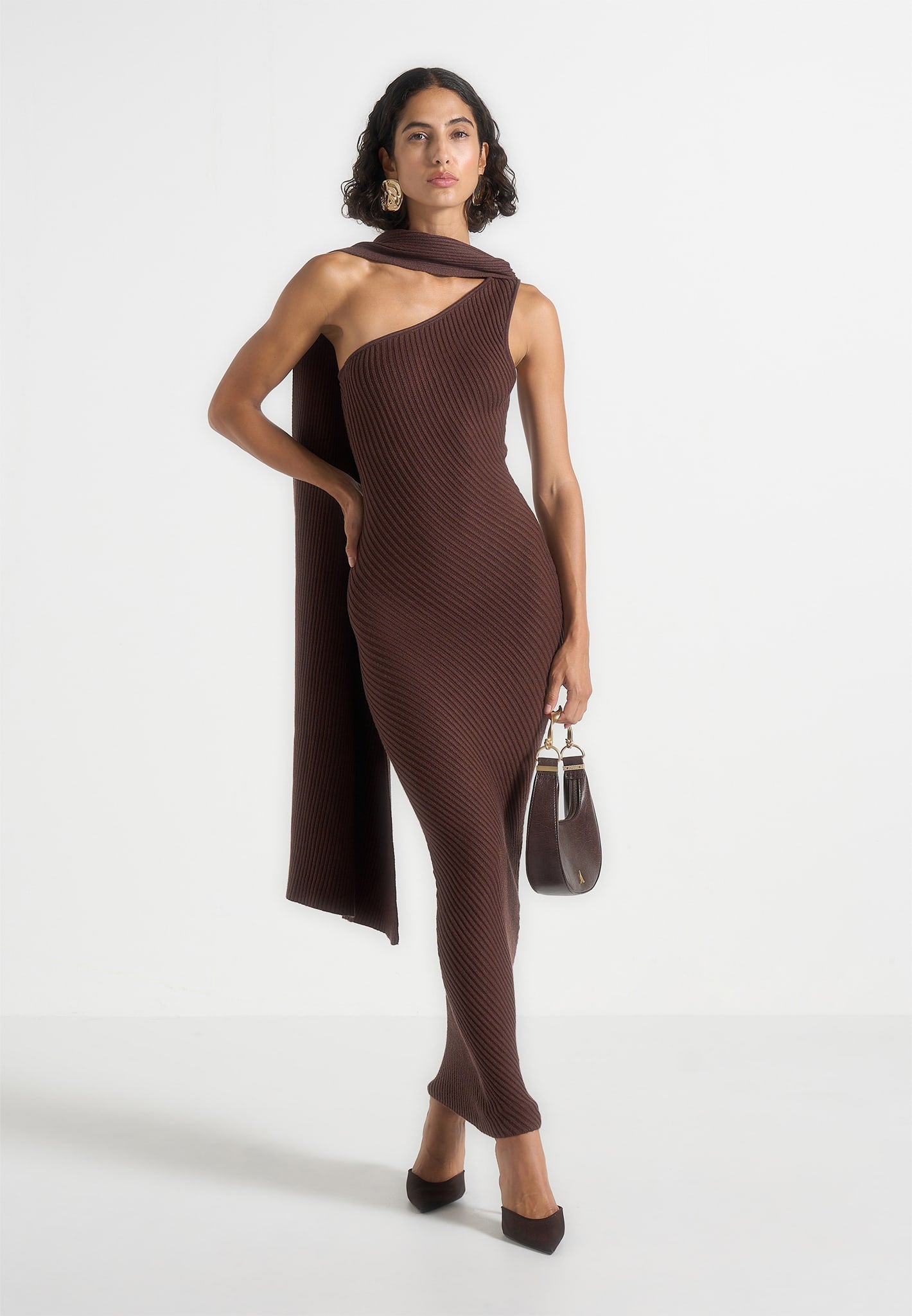 laya-asymmetric-knit-maxi-dress-with-scarf-brown