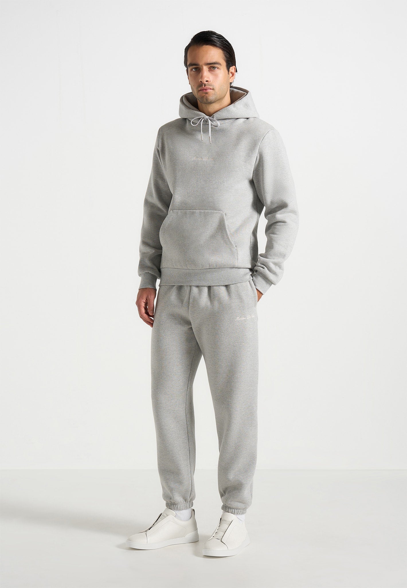 JS005 - Signature Regular Fit Cuffed Joggers - Marl Grey
