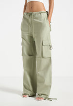 Rosa - Ripstop Parachute Cargo Pants - Sage