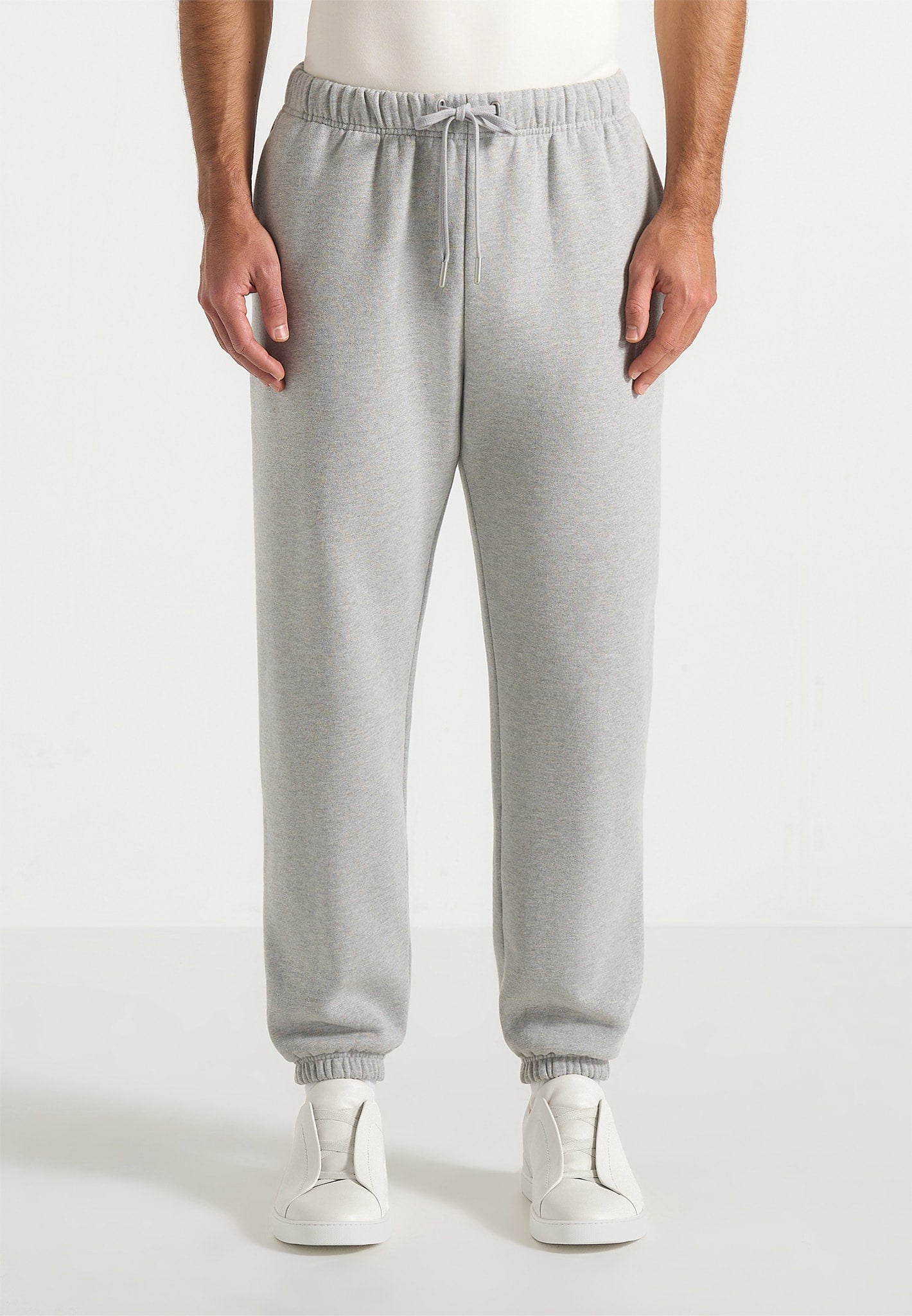 JS005 - Signature Regular Fit Cuffed Joggers - Marl Grey