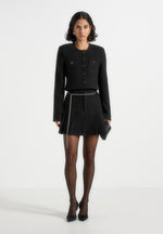 edith-tweed-pleated-skort-with-chain-black