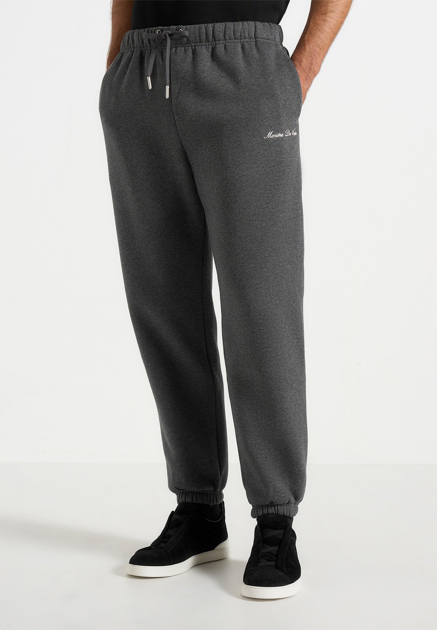 JS005 - Signature Regular Fit Cuffed Joggers - Charcoal Grey