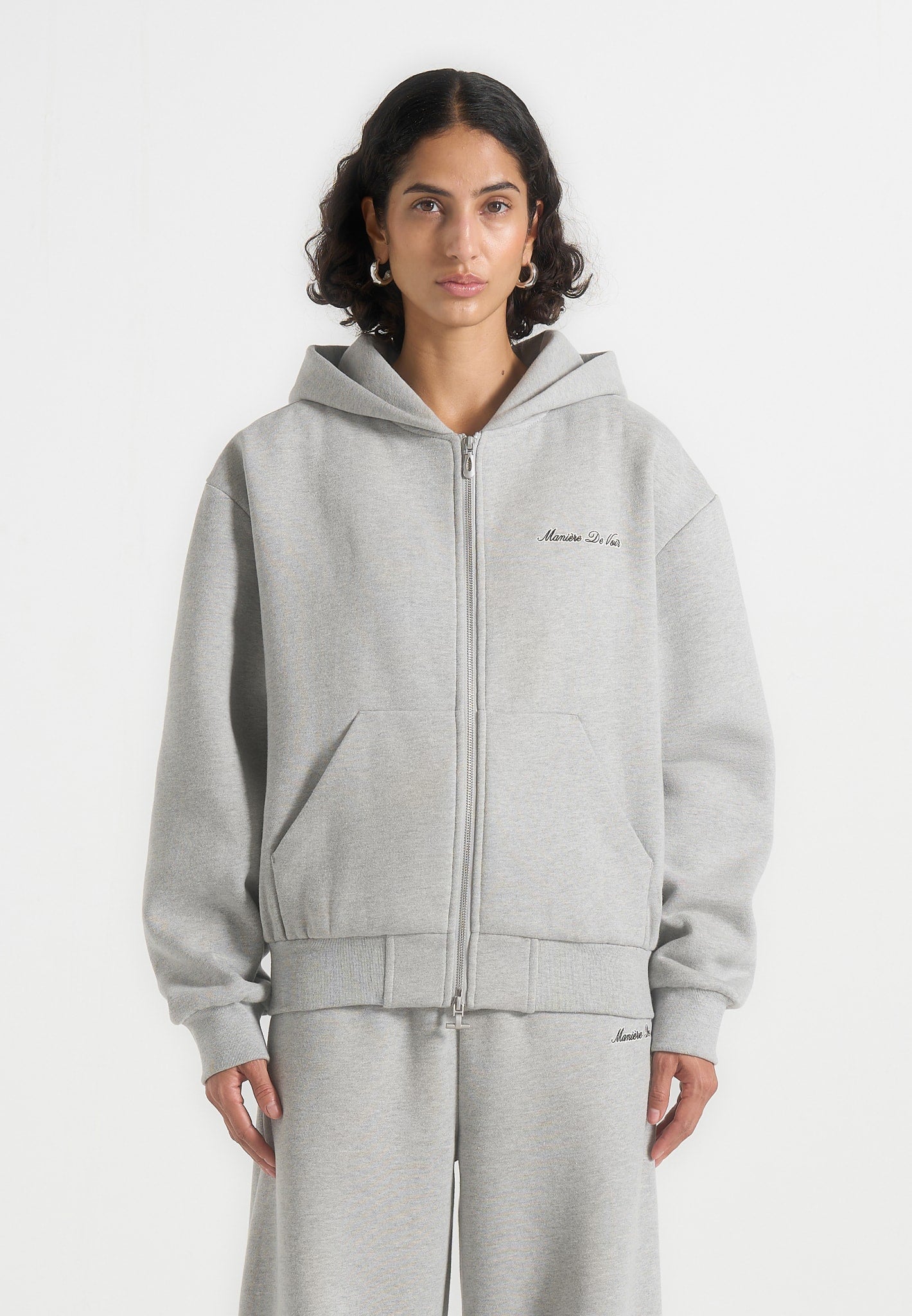 js002-unisex-signature-relaxed-fit-zip-hoodie-marl-grey