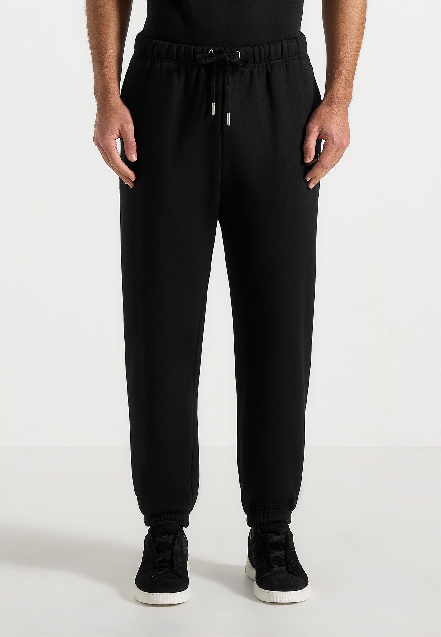 JS005 - Signature Regular Fit Cuffed Joggers - Black