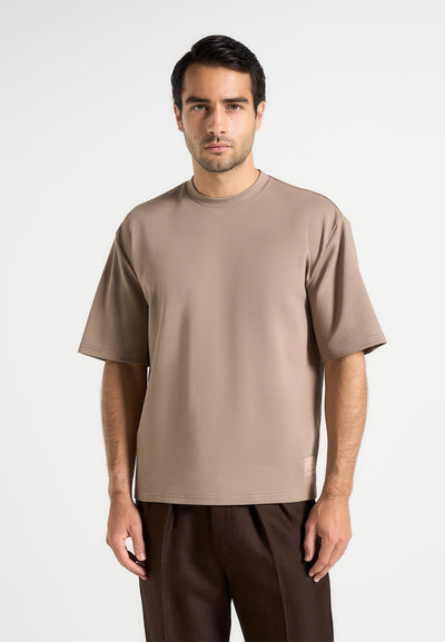 TS007 - Relaxed Fit Cotton T-Shirt - Taupe