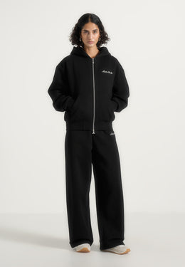 js002-unisex-signature-relaxed-fit-zip-hoodie-black