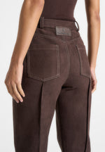 Kalie - Suede Pants- Brown