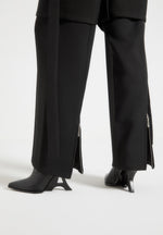Isabelle - Tailored Belted Strap Detail Pants - Black