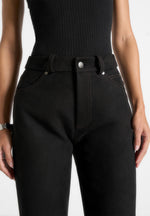 Kalie - Suede Pants - Black