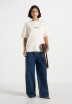 Ari - Unisex Signature Relaxed Fit Cotton T-Shirt - Cream