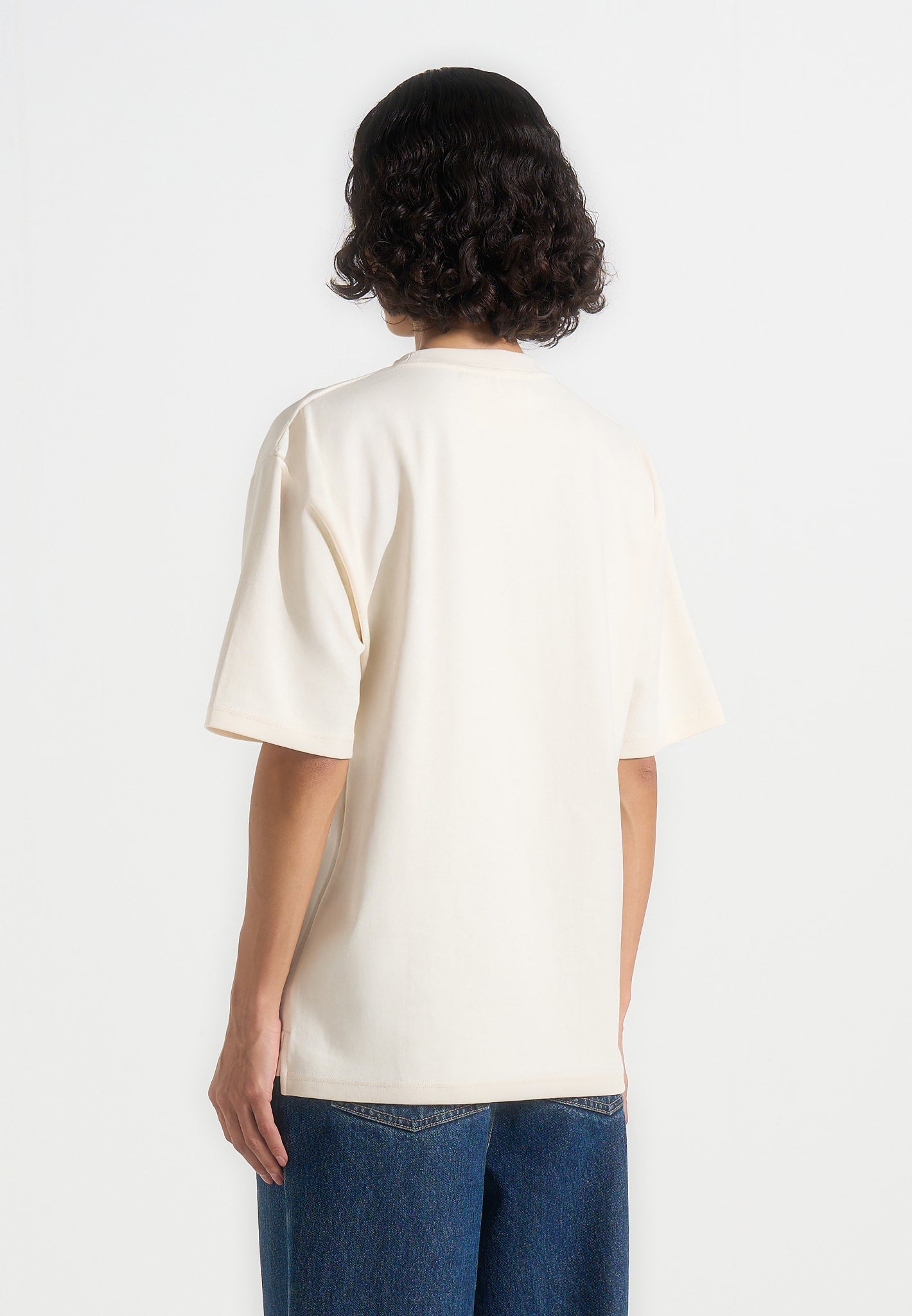 Ari - Unisex Signature Relaxed Fit Cotton T-Shirt - Cream