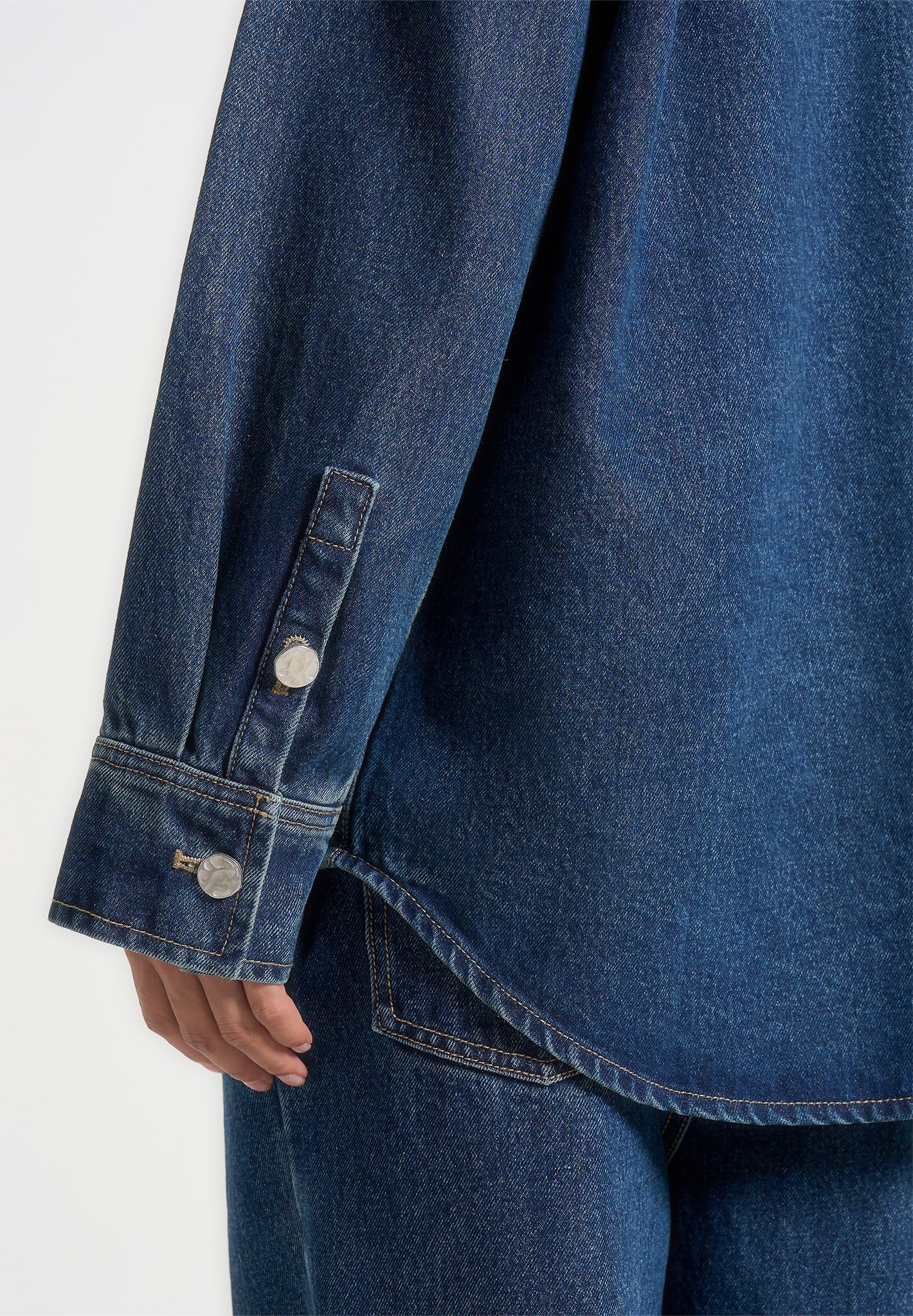 Joy - Oversized Denim Shirt - Indigo
