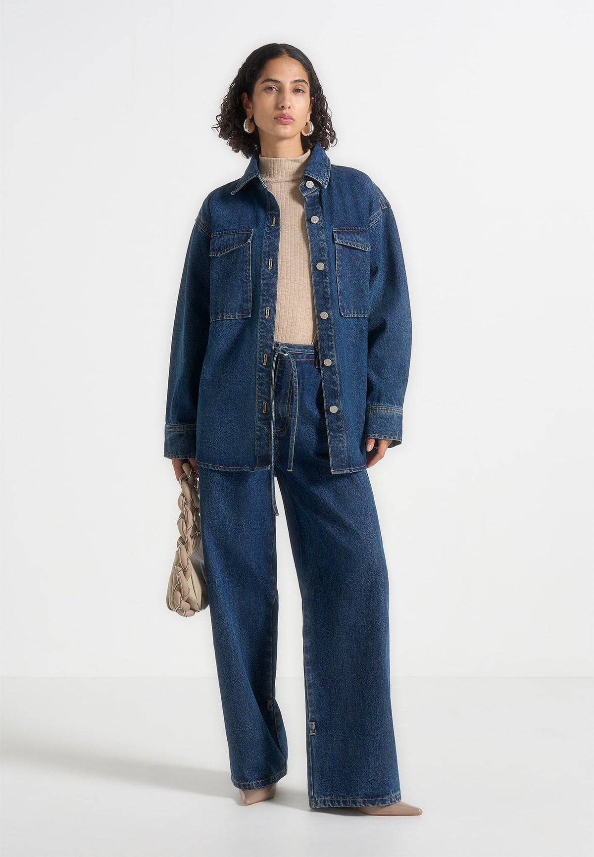 Joy - Oversized Denim Shirt - Indigo