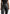 Ninon - Leather Fit And Flare Pants With Chain - Black
