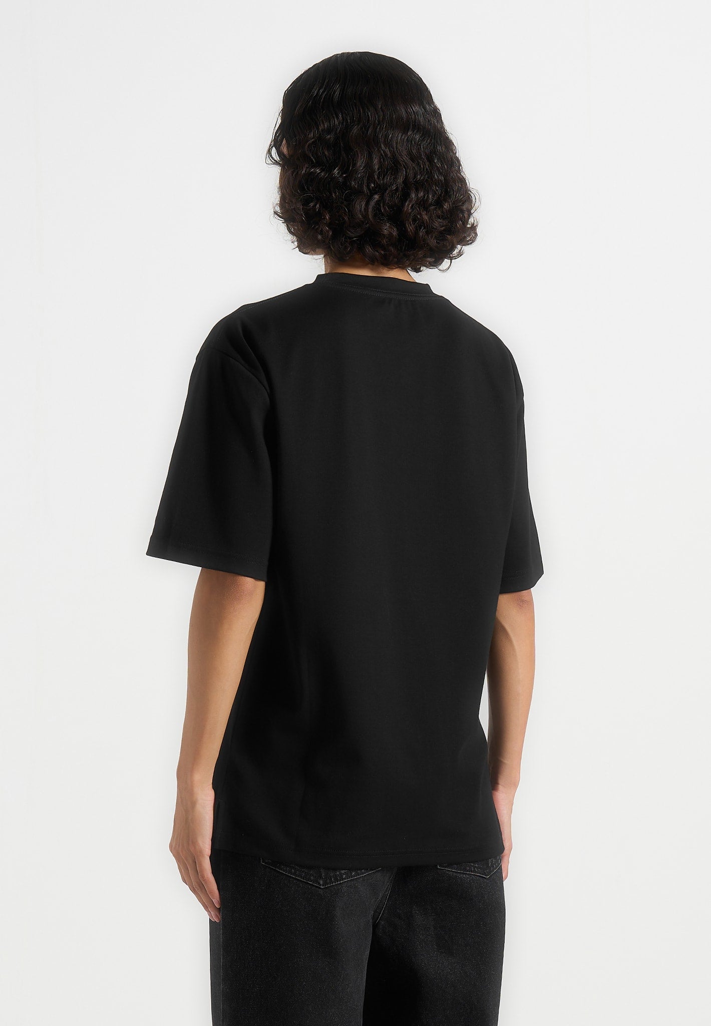 TS001 - Unisex Signature Relaxed Fit Cotton T-Shirt - Black