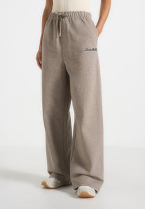JS003 - Unisex Signature Wide Leg Joggers - Taupe