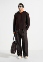 eden-unisex-ribbed-knit-zip-up-hoodie-brown