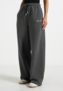JS003 - Unisex Signature Wide Leg Joggers - Charcoal Grey