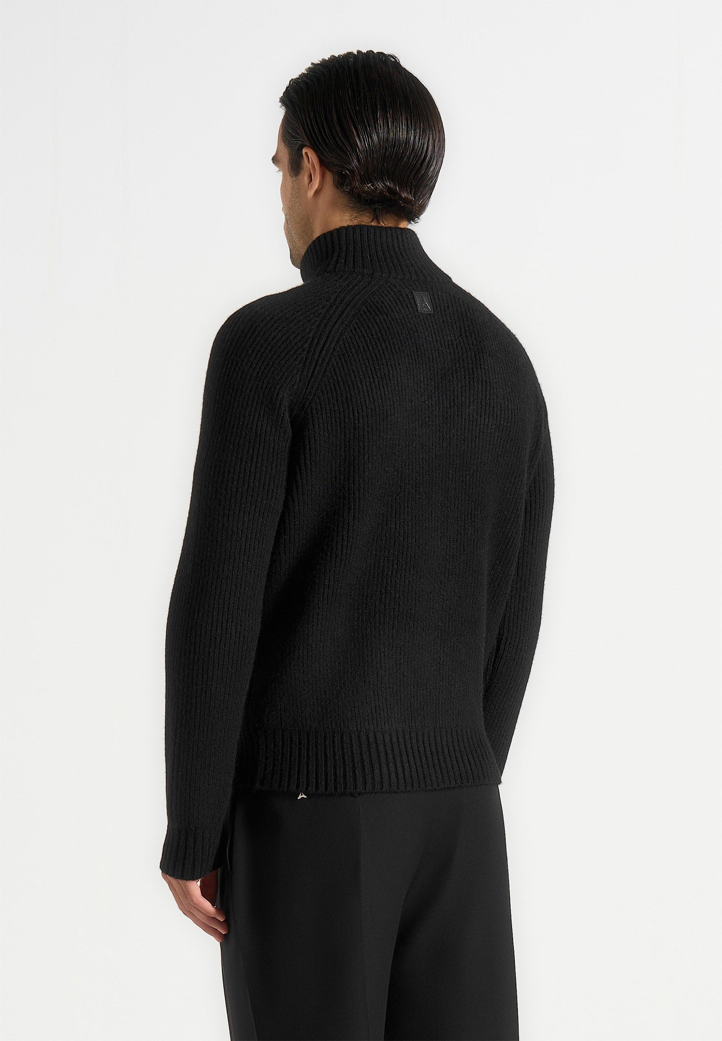 rami-suede-knit-jacket-black