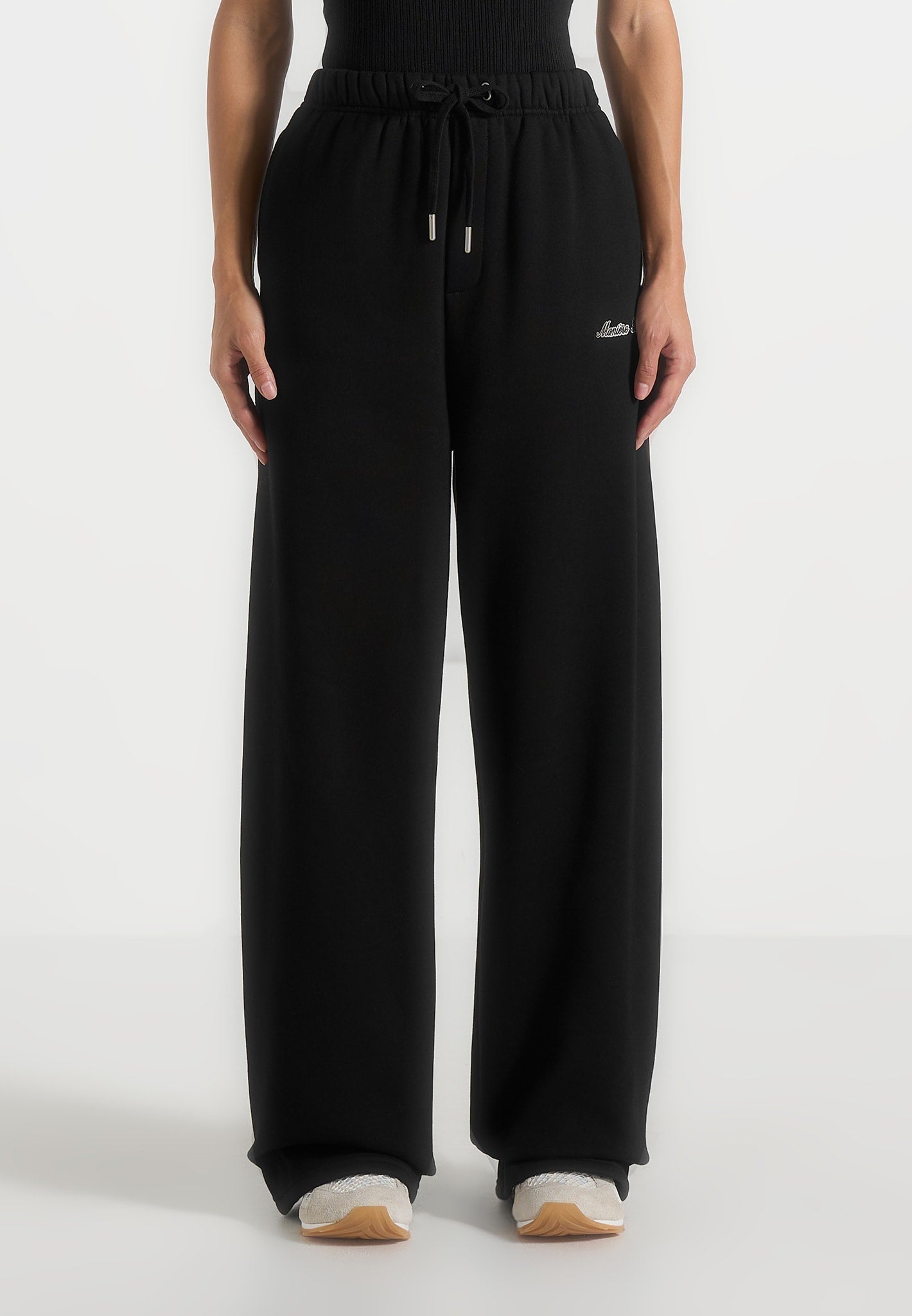 Taylor - Unisex Signature Wide Leg Joggers - Black