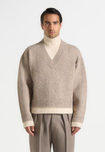 jacques-unisex-double-layer-v-neck-knit-jumper-beige-cream