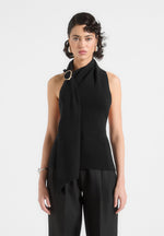elodie-knitted-draped-halterneck-top-black