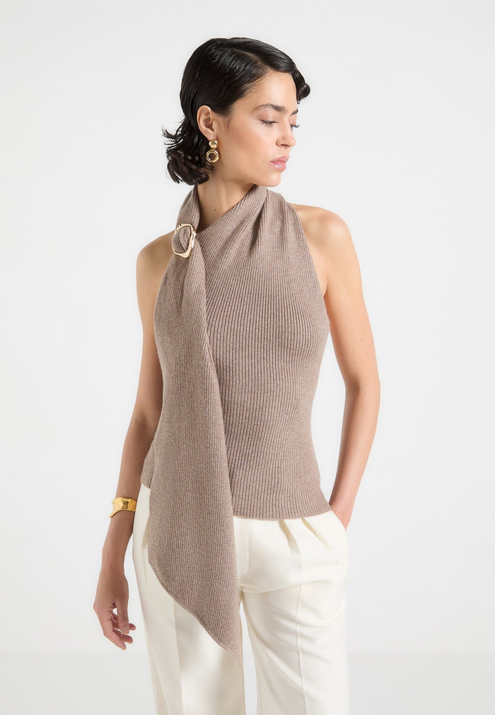 elodie-knitted-draped-halterneck-top-taupe