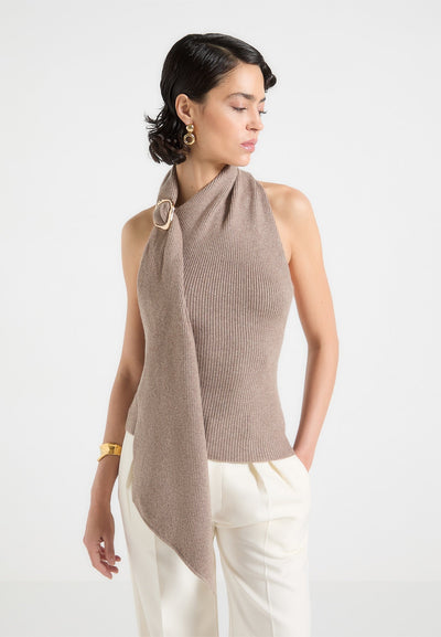 elodie-knitted-draped-halterneck-top-taupe