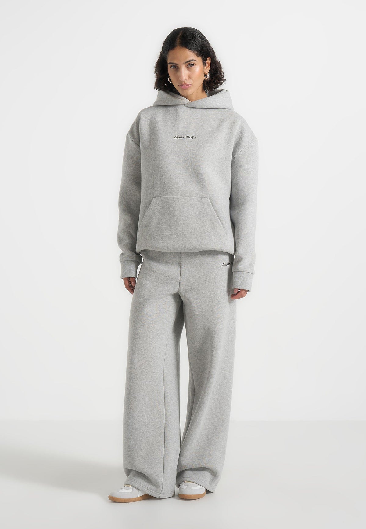 JS001 - Unisex Signature Relaxed Fit Hoodie - Grey Marl