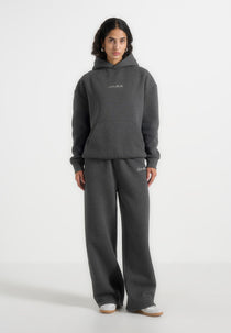 JS001 - Unisex Signature Relaxed Fit Hoodie - Charcoal Grey