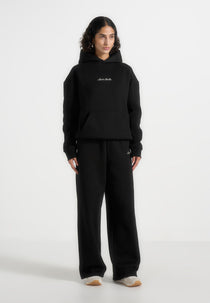 JS001 - Unisex Signature Relaxed Fit Hoodie - Black