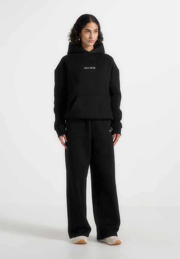 JS001 - Unisex Signature Relaxed Fit Hoodie - Black