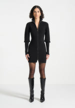 chunky-knit-contour-jumper-dress-black