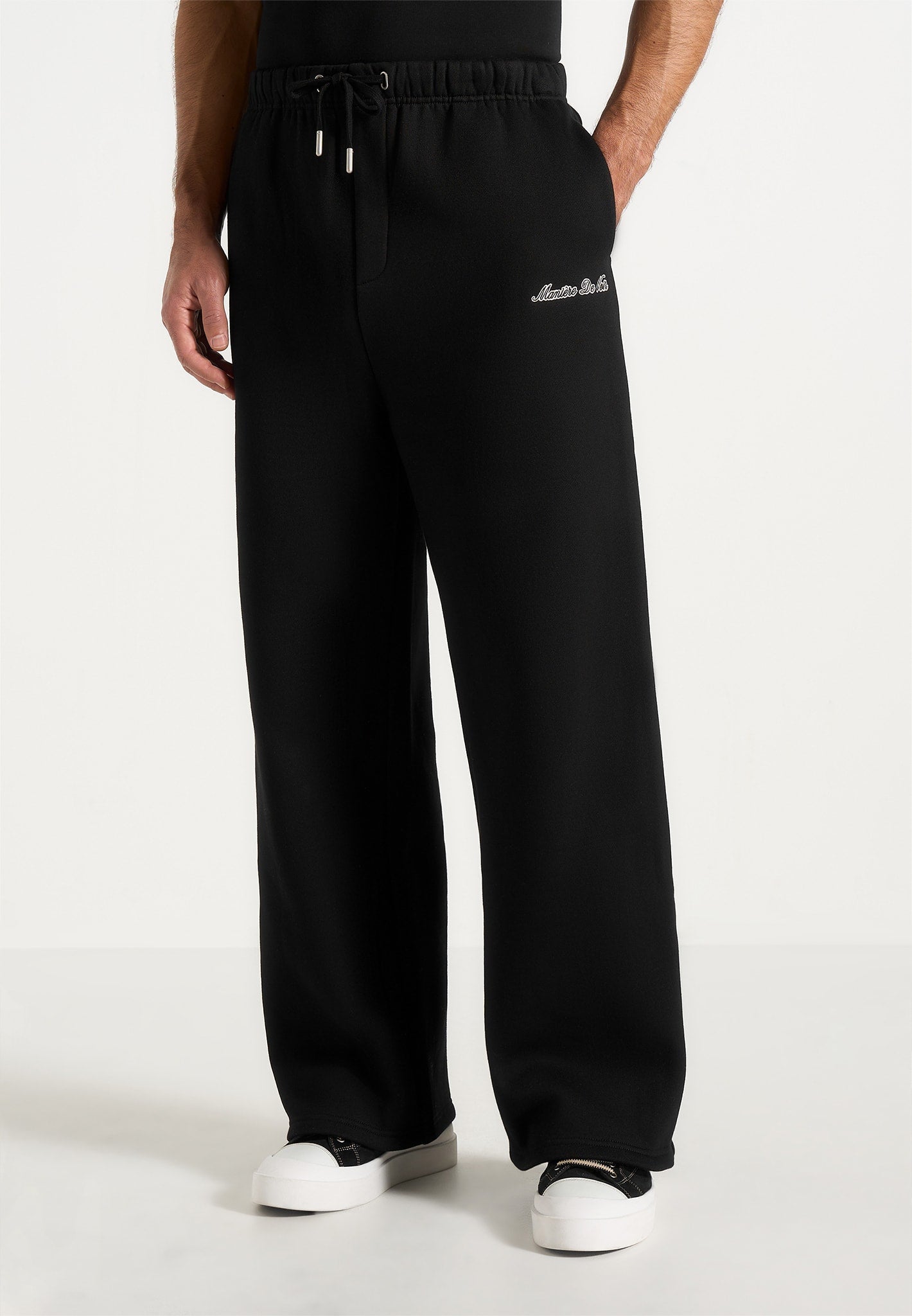 Taylor - Unisex Signature Wide Leg Joggers - Black 