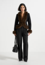 lina-sculpted-wool-and-fur-trim-jacket-black