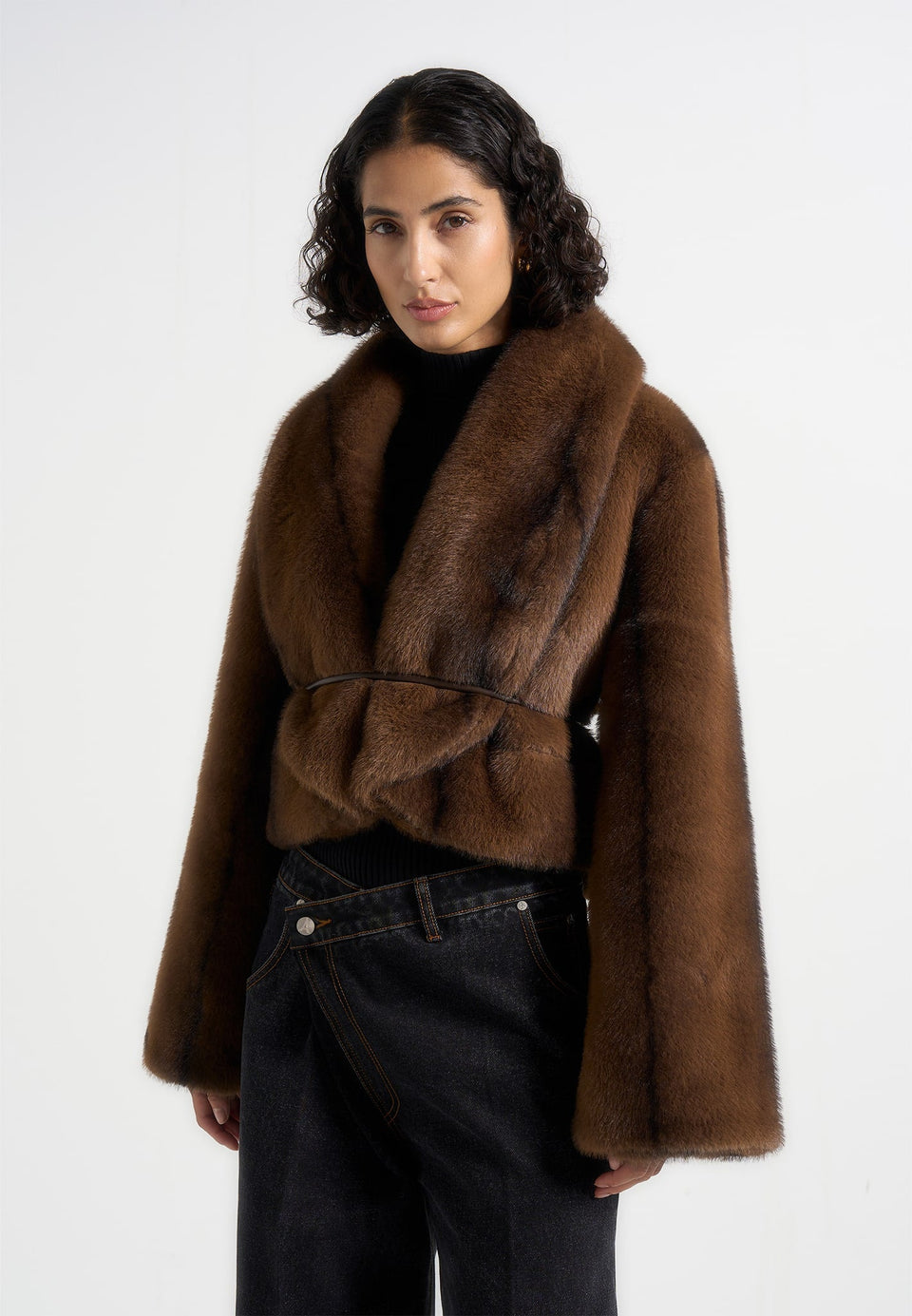 nola-fur-shawl-jacket-with-leather-belt-brown