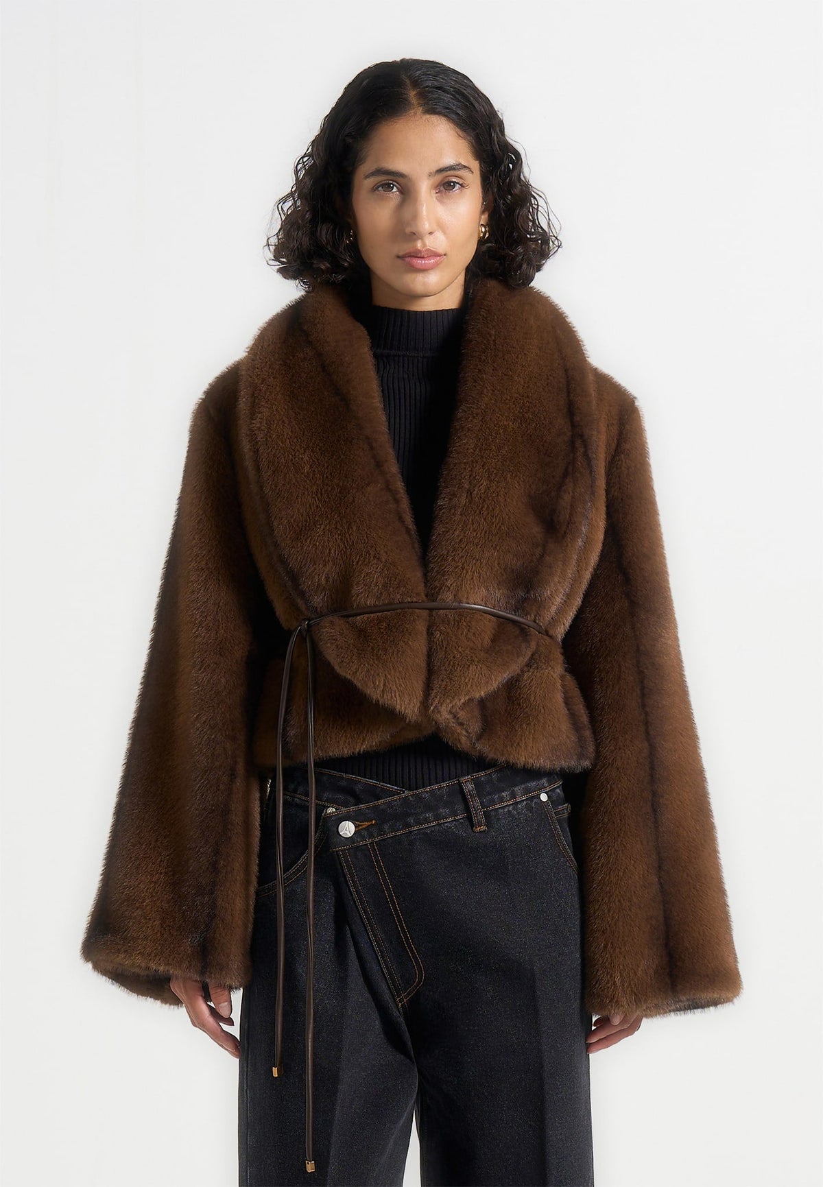nola-fur-shawl-jacket-with-leather-belt-brown