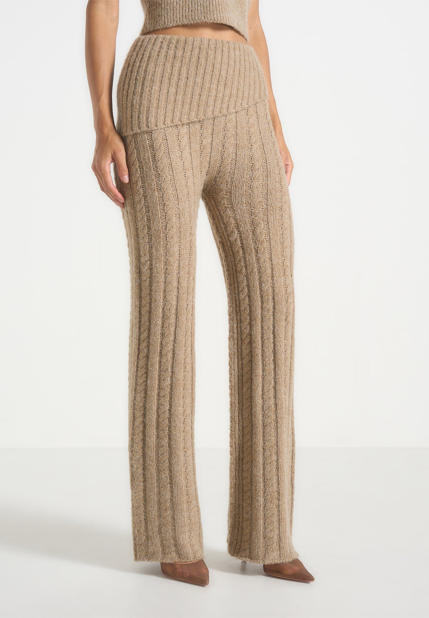 elvy-cable-knit-foldover-fit-and-flare-bottoms-taupe 