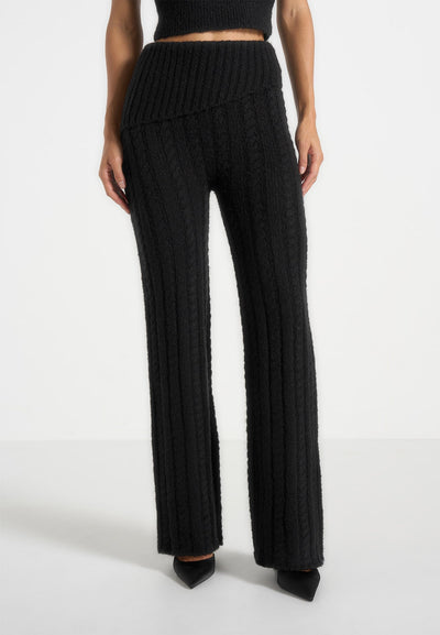elvy-cable-knit-foldover-fit-flare-bottoms-black