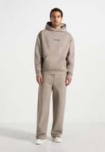 JS001 - Unisex Signature Relaxed Fit Hoodie - Taupe