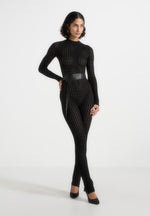 tiana-pointelle-knit-long-sleeve-jumpsuit-with-belt-black