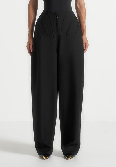 rena-high-waisted-corset-sculptural-trousers-black